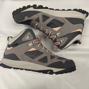TIMBERLAND JUNIOR'S LINCOLN PEAK WATERPROOF MID HIKER MEDIUM GREY LEATHER A5RX3
